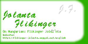 jolanta flikinger business card